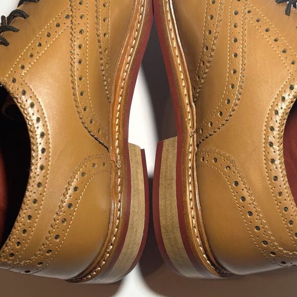 Samuel Windsor Flintsham Brogue Wingtip Mens UK 11G / US 11.5W Tan Leather Dress - Picture 14 of 15